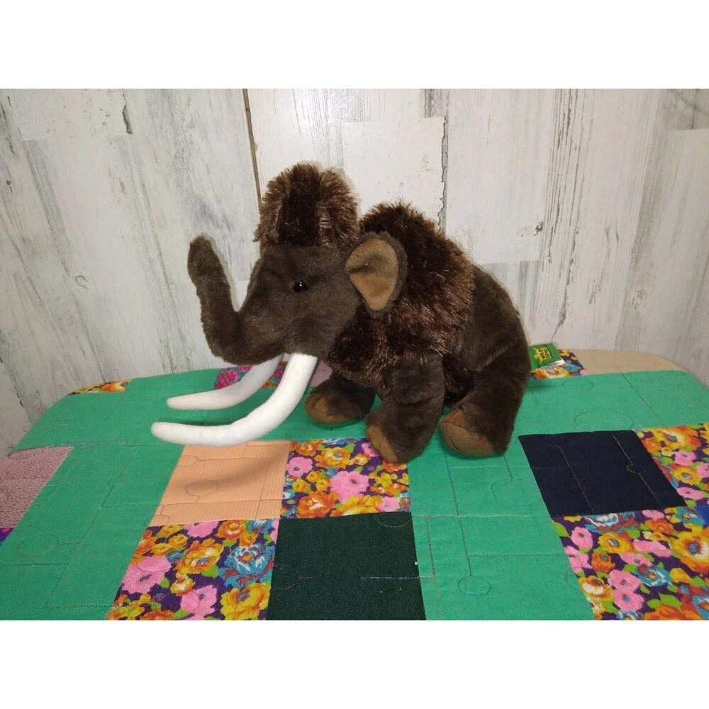 Wild Republic 2012 Cuddlekins Brown Woolly Mammoth Plush Prehistoric Animal